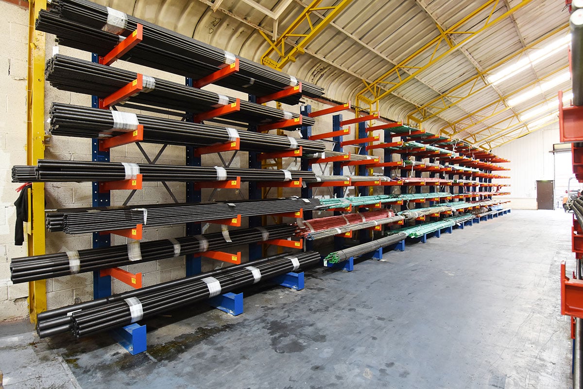 Industrial Cantilever Racking at Bolt & Nut Manufacturing