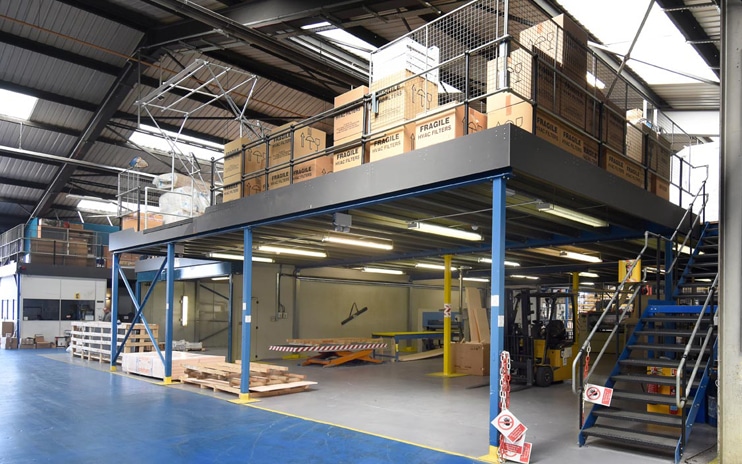warehouse mezzanine floor installation