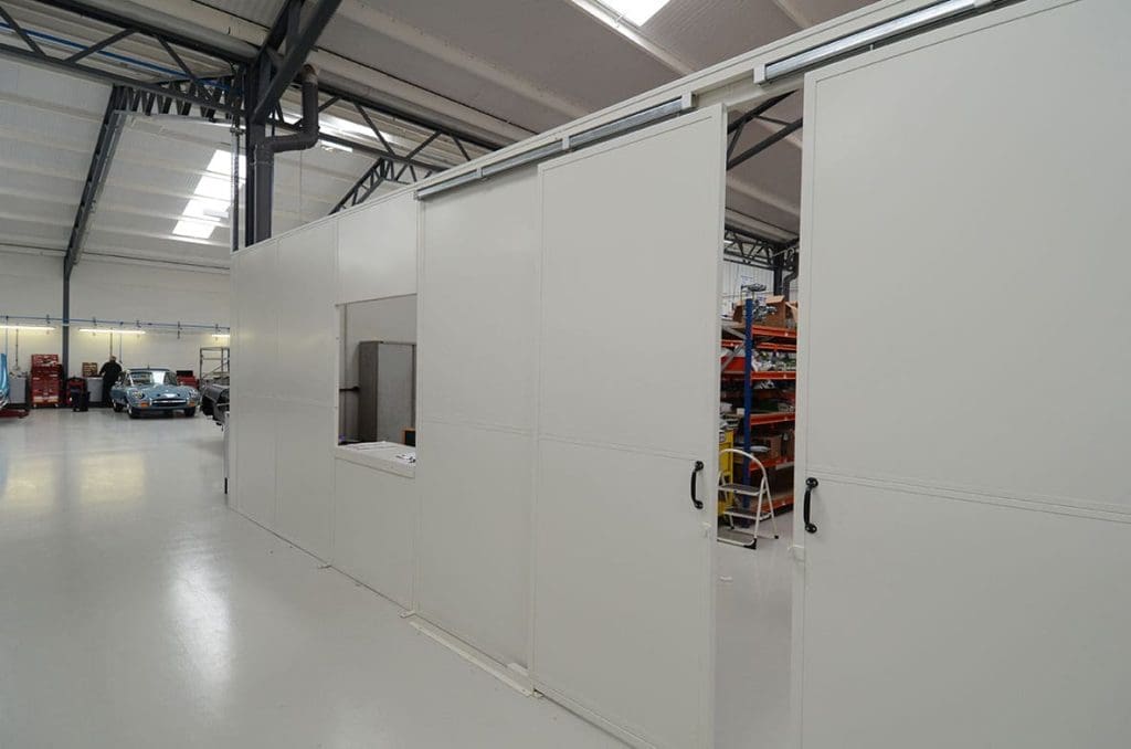 double-skin-steel-partition-walls Single skin steel partitioning systems designed, supplied and installed by Teepee Materials Handling